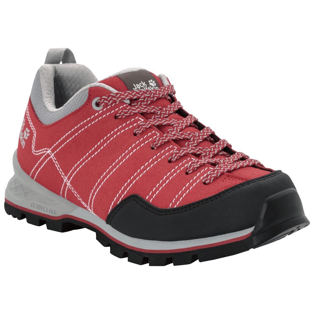 Jack Wolfskin SCRAMBLER LOW Chaussures Femme Rouge/Gris Clair - PBRTACI-52